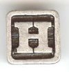 1 9mm Silver Slider - Letter "H"